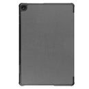 For Lenovo Tab M10 3rd Gen Custer Pure Color 3-Fold Holder Smart Leather Tablet Case(Grey)