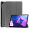 For Lenovo Tab M10 3rd Gen Custer Pure Color 3-Fold Holder Smart Leather Tablet Case(Grey)