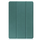 For Lenovo Tab M10 3rd Gen Custer Pure Color 3-Fold Holder Smart Leather Tablet Case(Green)