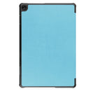 For Lenovo Tab M10 3rd Gen Custer Pure Color 3-Fold Holder Smart Leather Tablet Case(Sky Blue)