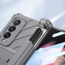 For Samsung Galaxy Z Fold3 5G GKK Integrated Magnetic Armor Flip Phone Case With Pen Box(Silver)