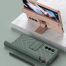For Samsung Galaxy Z Fold3 5G GKK Integrated Magnetic Armor Flip Phone Case With Pen Box(Black)