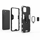 For Samsung Galaxy A03 EU Version PC + TPU Shockproof Protective Phone Case with Magnetic Ring Holder(Navy Blue)