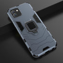 For Samsung Galaxy A03 EU Version PC + TPU Shockproof Protective Phone Case with Magnetic Ring Holder(Navy Blue)