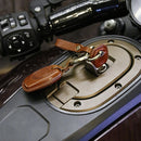 HP-A009 Motorcycle Cowhide Leather Induction Key Protective Cover for Harley Sportster S(Green)