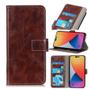 Retro Crazy Horse Texture Horizontal Flip Leather Phone Case For iPhone 14 Pro Max (Brown)