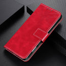 Retro Crazy Horse Texture Horizontal Flip Leather Phone Case For iPhone 14 Pro Max (Red)