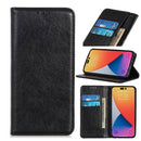 Magnetic Crazy Horse Texture Horizontal Flip Leather Phone Case For iPhone 14 Pro Max (Black)