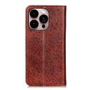 Magnetic Crazy Horse Texture Horizontal Flip Leather Phone Case For iPhone 14 Pro Max (Brown)