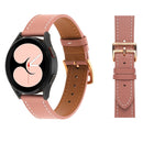For Samsung Galaxy Watch4 40mm / 44mm Plain Weave Leather Watch Band(Dark Pink)