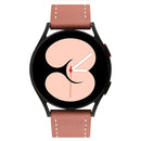 For Samsung Galaxy Watch4 40mm / 44mm Plain Weave Leather Watch Band(Dark Pink)