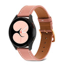 For Samsung Galaxy Watch4 40mm / 44mm Plain Weave Leather Watch Band(Dark Pink)