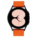For Samsung Galaxy Watch4 40mm / 44mm Plain Weave Leather Watch Band(Orange)