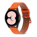 For Samsung Galaxy Watch4 40mm / 44mm Plain Weave Leather Watch Band(Orange)