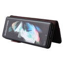 For Samsung Galaxy Z Fold3 5G Magnetic Clasp Flip Leather Phone Case(Brown)