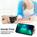 K-shaped Magnetic Card Phone Case For iPhone 13(Khaki Apricot)