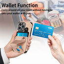 K-shaped Magnetic Card Phone Case For iPhone 13(Khaki Apricot)
