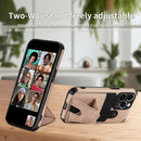 K-shaped Magnetic Card Phone Case For iPhone 13(Khaki Apricot)