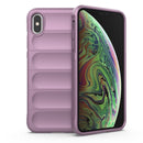 Magic Shield TPU + Flannel Phone Case For iPhone XS / X(Purple)