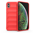 Magic Shield TPU + Flannel Phone Case For iPhone XS Max(Red)
