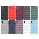 Magic Shield TPU + Flannel Phone Case For iPhone XS Max(Red)