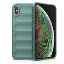 Magic Shield TPU + Flannel Phone Case For iPhone XS Max(Dark Green)