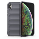 Magic Shield TPU + Flannel Phone Case For iPhone XS Max(Dark Grey)