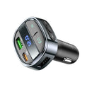 hoco E70 PD30W + QC3.0 Car Bluetooth FM Transmitter(Metal Grey)