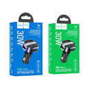 hoco E70 PD30W + QC3.0 Car Bluetooth FM Transmitter(Blue)