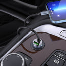 hoco NZ7 PD20W+QC3.0 Car Charger with 8 Pin Cable(Metal Grey)