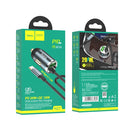 hoco NZ7 PD20W+QC3.0 Car Charger with Type-C Cable(Metal Grey)