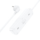 hoco NS2 3-position + 3-USB Extension Cord Socket, EU Plug(Black)