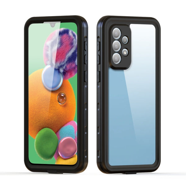 For Samsung Galaxy A33 5G RedPepper Transparent Shockproof Waterproof PC + TPU Phone Case(Black)