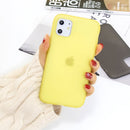For iPhone 11 1.5mm Liquid Emulsion Translucent TPU case(Yellow)