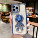3D Astronaut Ring Holder Phone Case For iPhone 11(Sierra Blue)