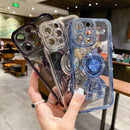 3D Astronaut Ring Holder Phone Case For iPhone 11(Sierra Blue)