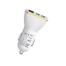 Borofone BZ11 Speed Map Dual Ports Digital Display Car Charger(White)