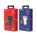 Borofone BZ11 Speed Map Dual Ports Digital Display Car Charger(White)