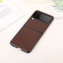For Samsung Galaxy Z Flip4 Carbon Fiber Texture Shockproof Protective Phone Case(Brown)