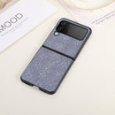 For Samsung Galaxy Z Flip4 Glitter Powder PU Phone Case(Black)