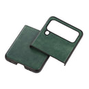 For Samsung Galaxy Z Flip4 Two-color Litchi Texture Phone Case(Green)