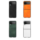 For Samsung Galaxy Z Flip4 Two-color Litchi Texture Phone Case(Green)