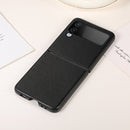 For Samsung Galaxy Z Flip4 Two-color Litchi Texture Phone Case(Black)