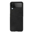 For Samsung Galaxy Z Flip4 Two-color Litchi Texture Phone Case(Black)
