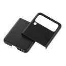 For Samsung Galaxy Z Flip4 Two-color Litchi Texture Phone Case(Black)