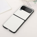 For Samsung Galaxy Z Flip4 Two-color Litchi Texture Phone Case(White)