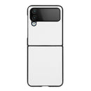 For Samsung Galaxy Z Flip4 Two-color Litchi Texture Phone Case(White)