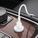 Borofone BZ18 Single USB Port QC3.0 Car Charger with Type-C / USB-C Charging Cable(White)