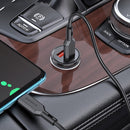 Borofone BZ18A PD20W+QC3.0 Car Charger with Type-C / USB-C to Type-C / USB-C Charging Cable(Black)