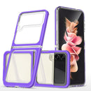 For Samsung Galaxy Z Flip4 Clear Acrylic+PC+TPU Shockproof Phone Case(Purple)